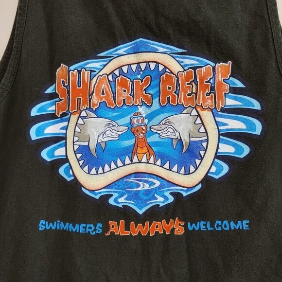 Disney Typhoon Lagoon Shark Reef Tank Top Size Large Swimmers Always Welcome - Picture 5 of 5